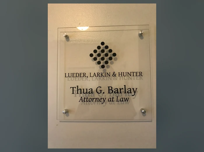 Clear acrylic professional-office sign