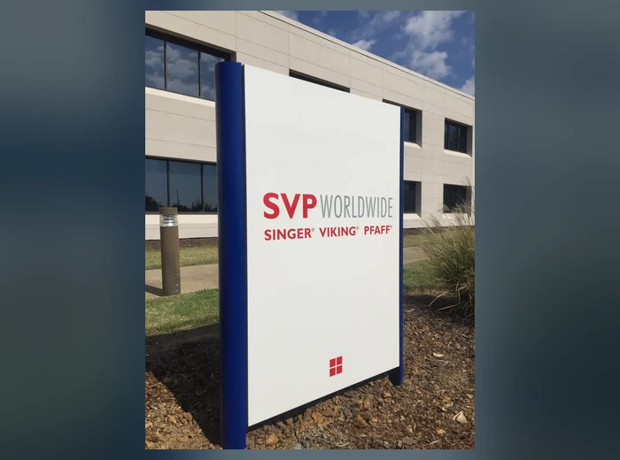 Architectural corporate monument sign