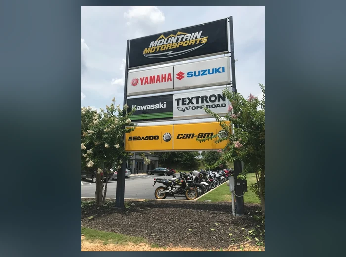 Multi-brand freestanding pylon sign