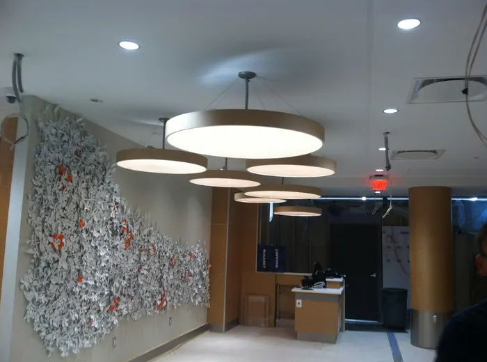 Custom interior decorative installation