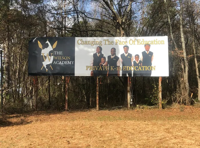 Large-format outdoor billboard graphic